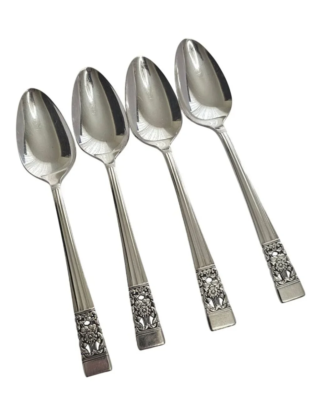 4 Oneida Coronation Spoons 6